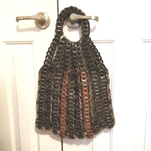 Leather Link Tote Bag